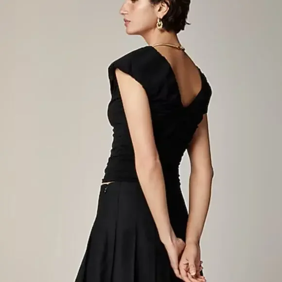 J. Crew Ruched V-Neck Top Size Medium - Picture 10 of 10